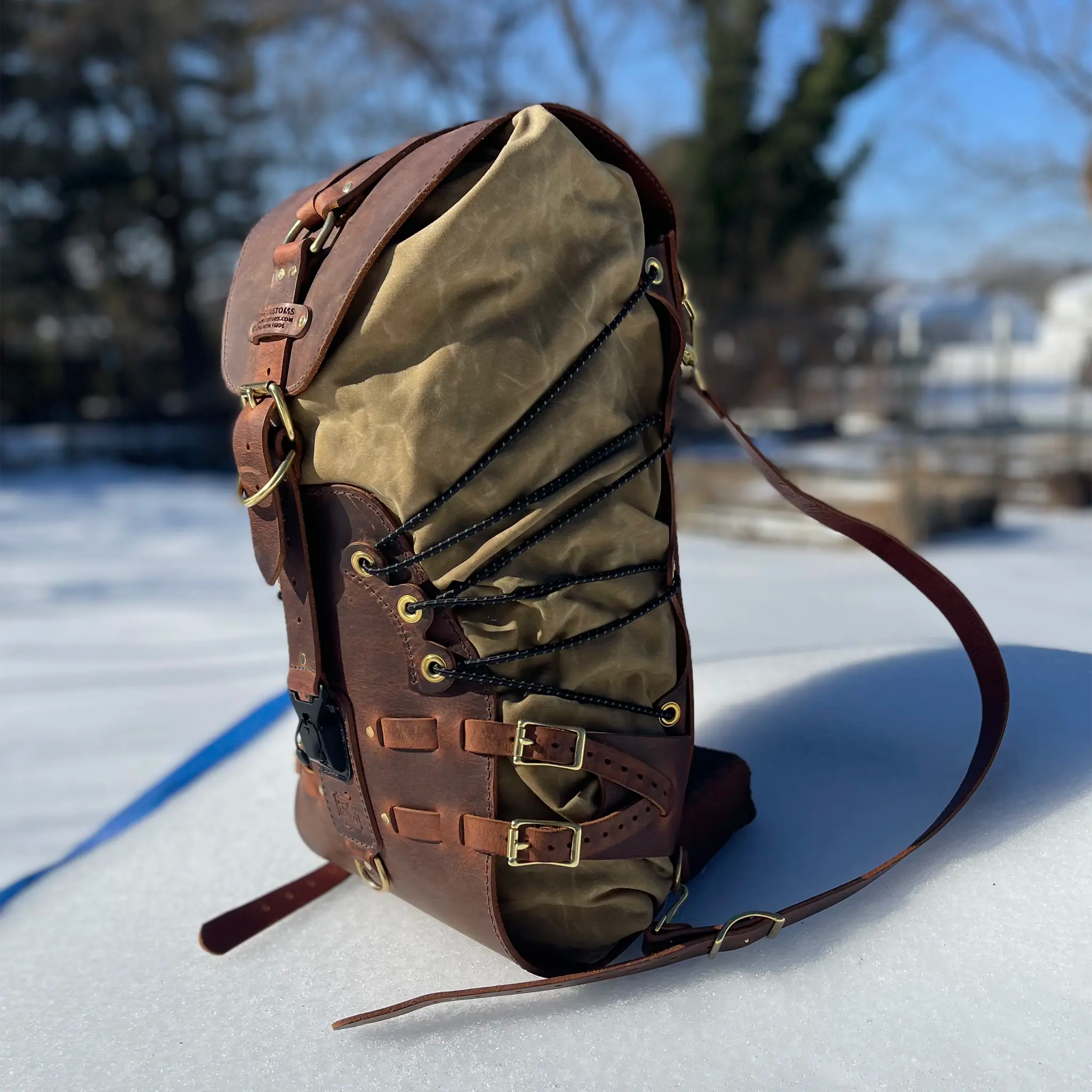 1-of-1 EXCLUSIVE: USB01S Sissy Bar Backpack (Buffalo & Waxed Canvas)